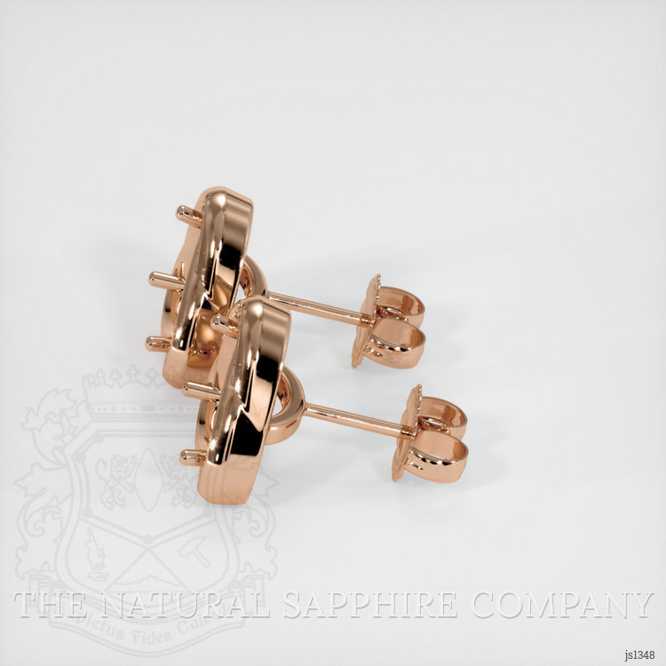 14K Rose Gold Studs Earring Setting
