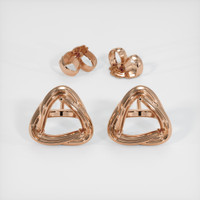 14K Rose Gold Studs Earring Setting Image