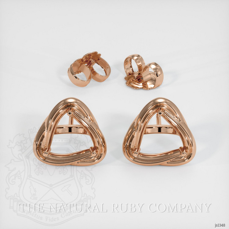 14K Rose Gold Studs Earring Setting