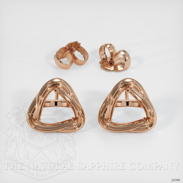 14K Rose Gold Studs Earring Setting