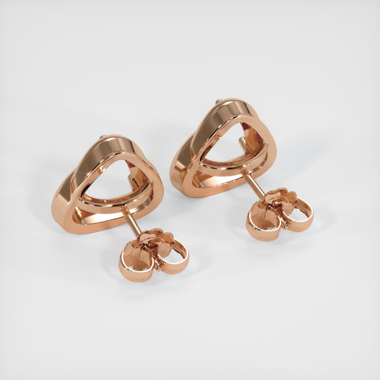 14K Rose Gold Studs Earring Setting