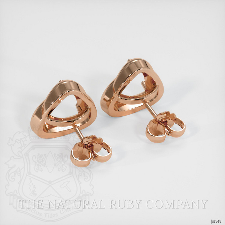14K Rose Gold Studs Earring Setting