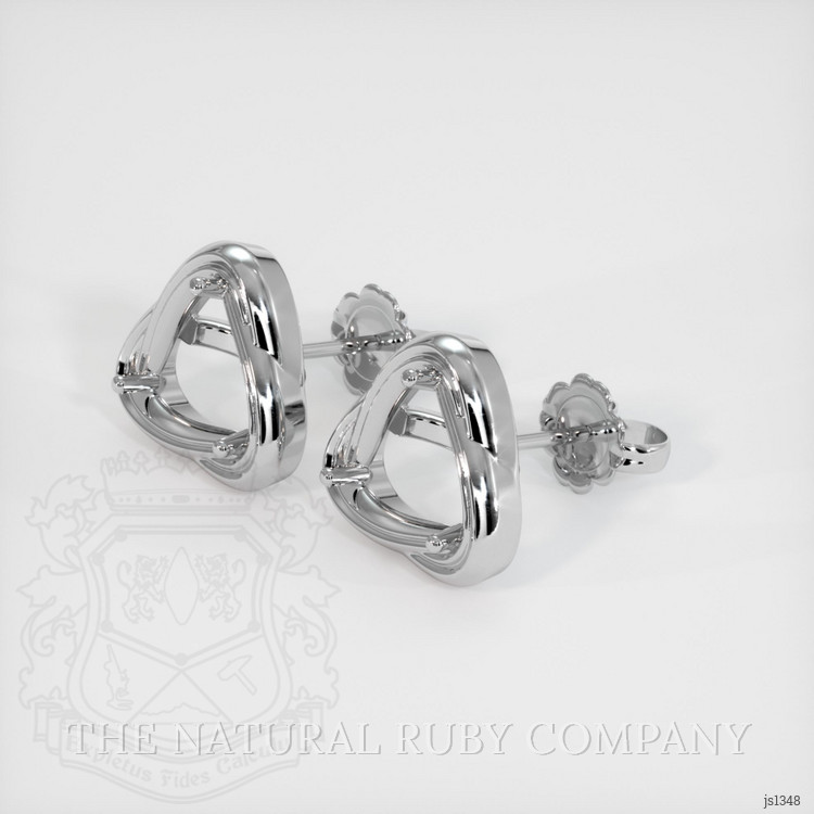 14K White Gold Studs Earring Setting