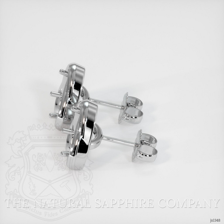 14K White Gold Studs Earring Setting