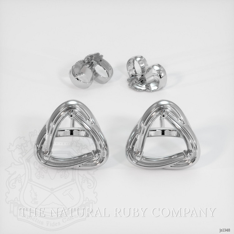 14K White Gold Studs Earring Setting