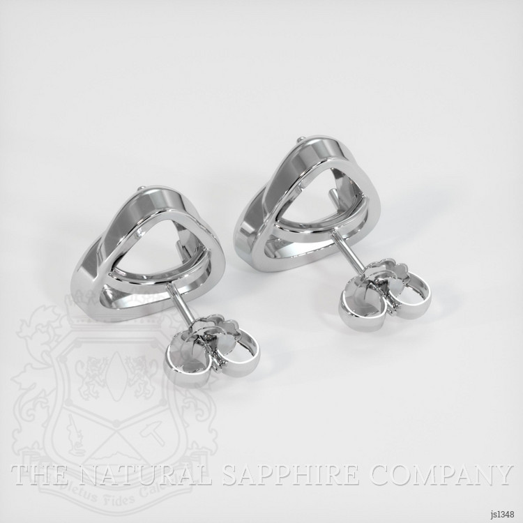 14K White Gold Studs Earring Setting