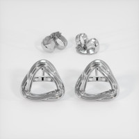 18K White Gold Studs Earring Setting Image
