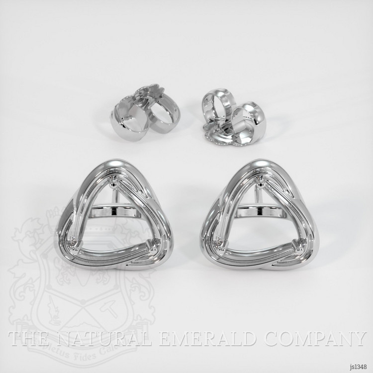 18K White Gold Studs Earring Setting