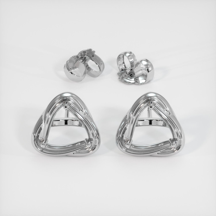 18K White Gold Studs Earring Setting