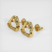 18K Yellow Gold Studs Earring Setting Image