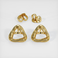 18K Yellow Gold Studs Earring Setting Image