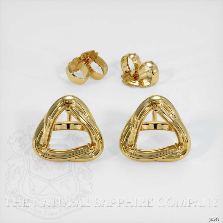 18K Yellow Gold Studs Earring Setting