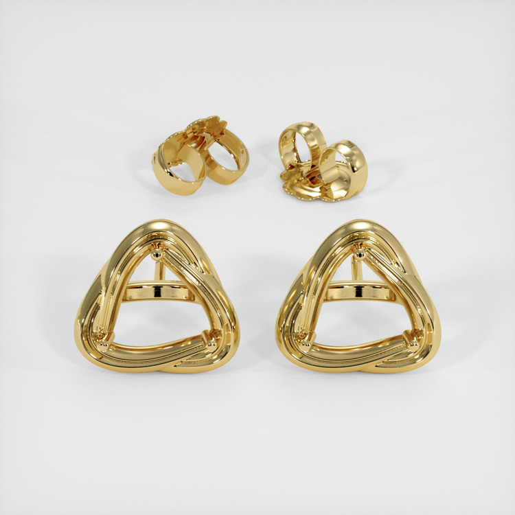 18K Yellow Gold Studs Earring Setting