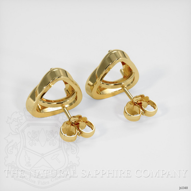 18K Yellow Gold Studs Earring Setting