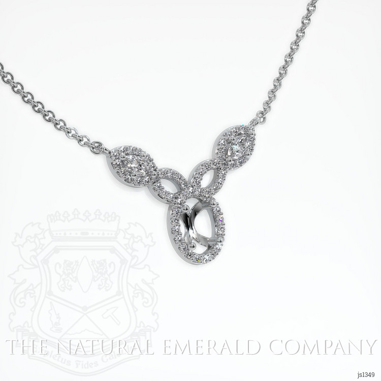 Platinum 950 Pave Necklace Setting
