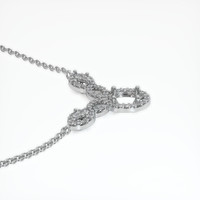 10K White Gold Pave Necklace Setting Image
