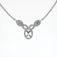 18K White Gold Pave Necklace Setting Video