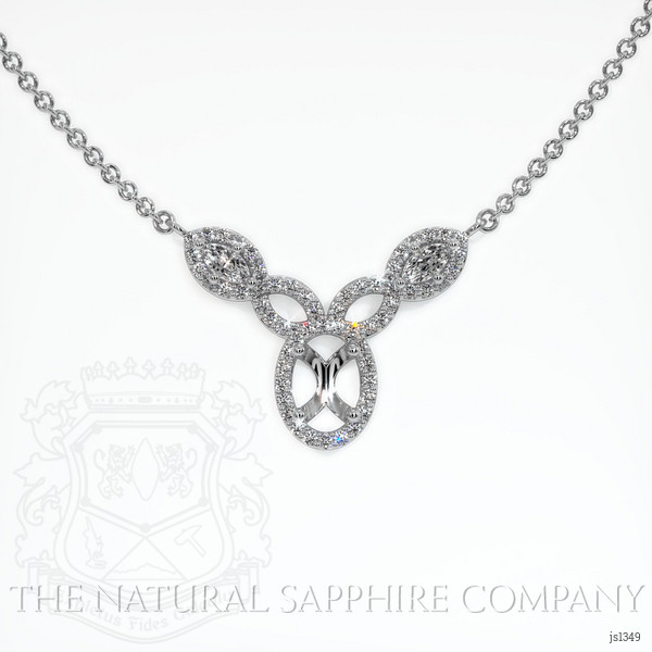  Emerald Necklace 0.80 Ct. 18K White Gold