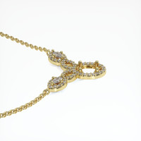 14K Yellow Gold Pave Necklace Setting Image
