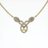 18K Yellow Gold Pave Necklace Setting Video