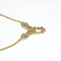 18K Yellow Gold Pave Necklace Setting Image