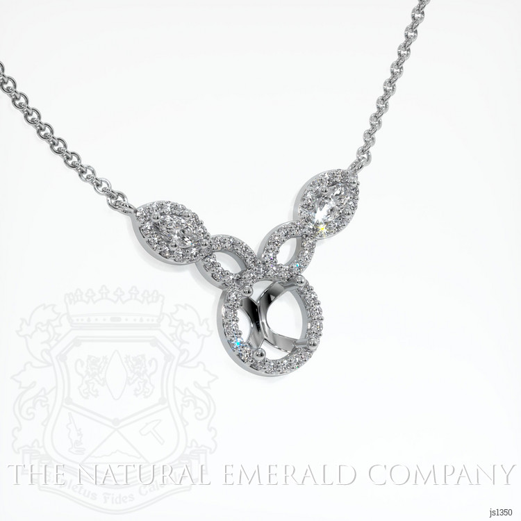 Platinum 950 Pave Necklace Setting