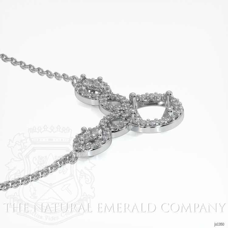 Platinum 950 Pave Necklace Setting
