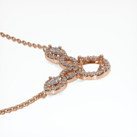 14K Rose Gold Pave Necklace Setting Image