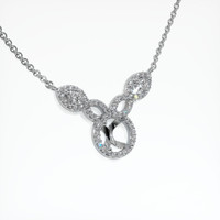 10K White Gold Pave Necklace Setting Image