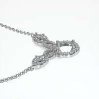 10K White Gold Pave Necklace Setting Image