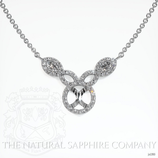  Emerald Necklace 1.23 Ct. 18K White Gold