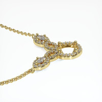 10K Yellow Gold Pave Necklace Setting Image