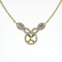 14K Yellow Gold Pave Necklace Setting Video