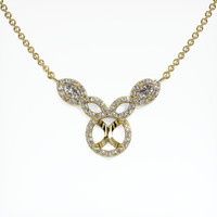 18K Yellow Gold Pave Necklace Setting Video