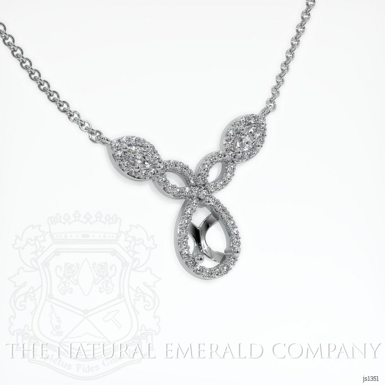 Platinum 950 Pave Necklace Setting