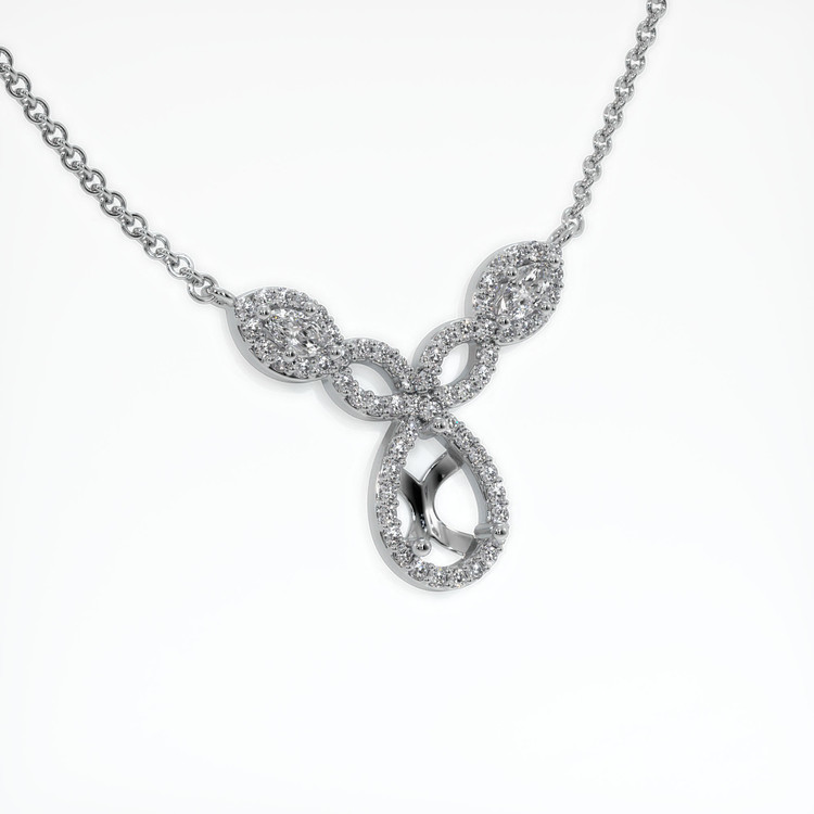 Platinum 950 Pave Necklace Setting
