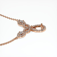 14K Rose Gold Pave Necklace Setting Image