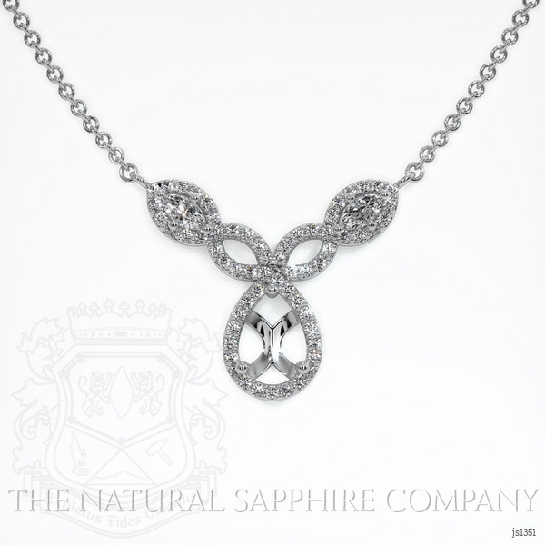  Emerald Necklace 0.86 Ct. 18K White Gold