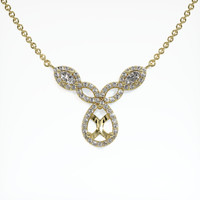 14K Yellow Gold Pave Necklace Setting Video