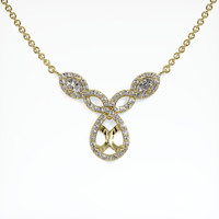 18K Yellow Gold Pave Necklace Setting Video