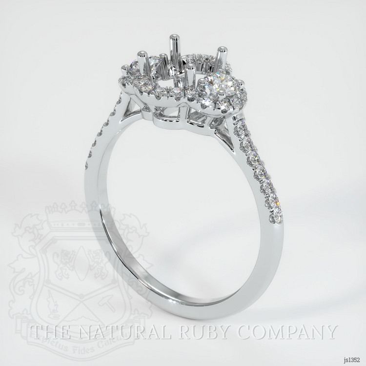 10K White Gold Pave Ring Setting