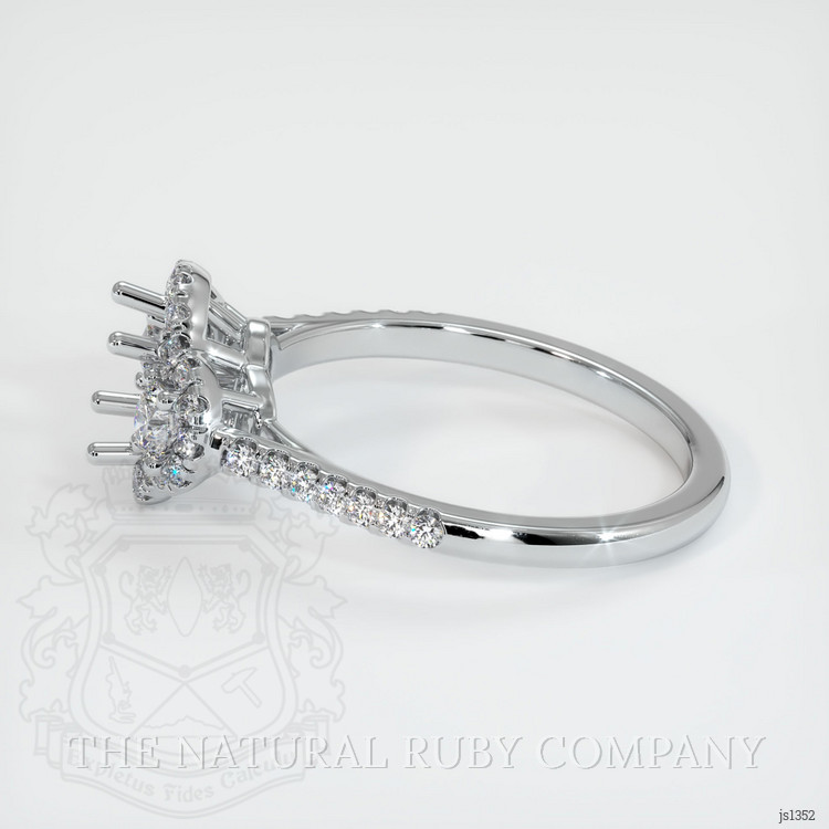 10K White Gold Pave Ring Setting