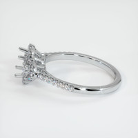 14K White Gold Pave Ring Setting Image
