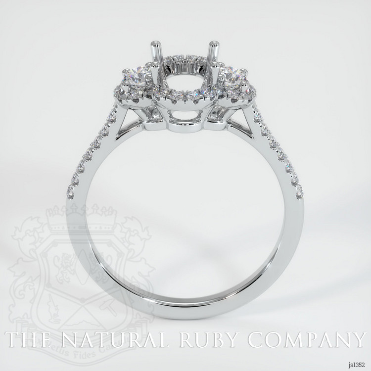 14K White Gold Pave Ring Setting