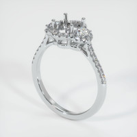 18K White Gold Pave Ring Setting Video
