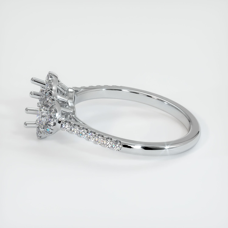 18K White Gold Pave Ring Setting