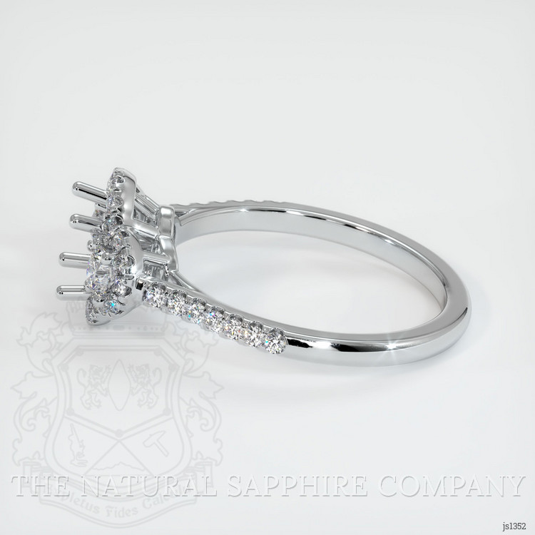 18K White Gold Pave Ring Setting