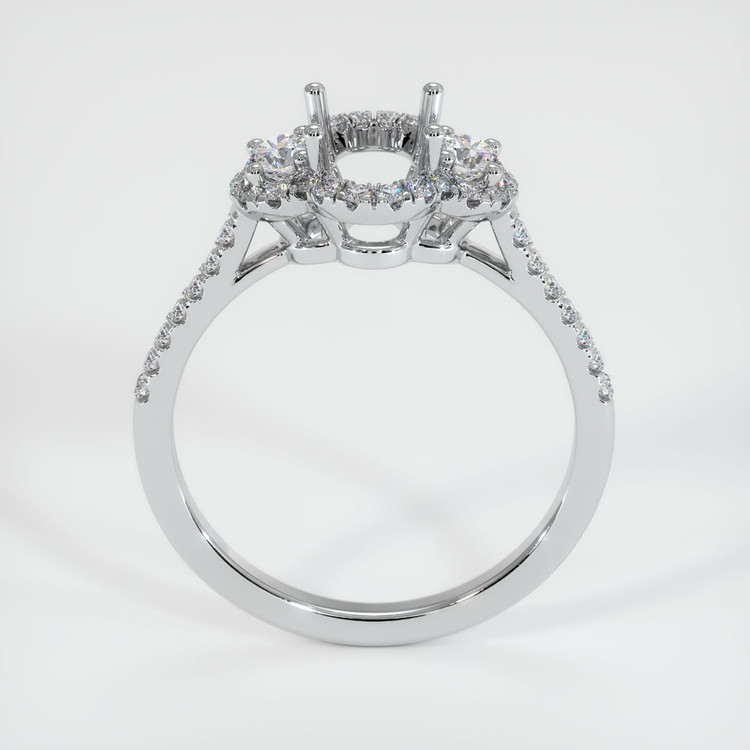 18K White Gold Pave Ring Setting