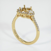 14K Yellow Gold Pave Ring Setting Video