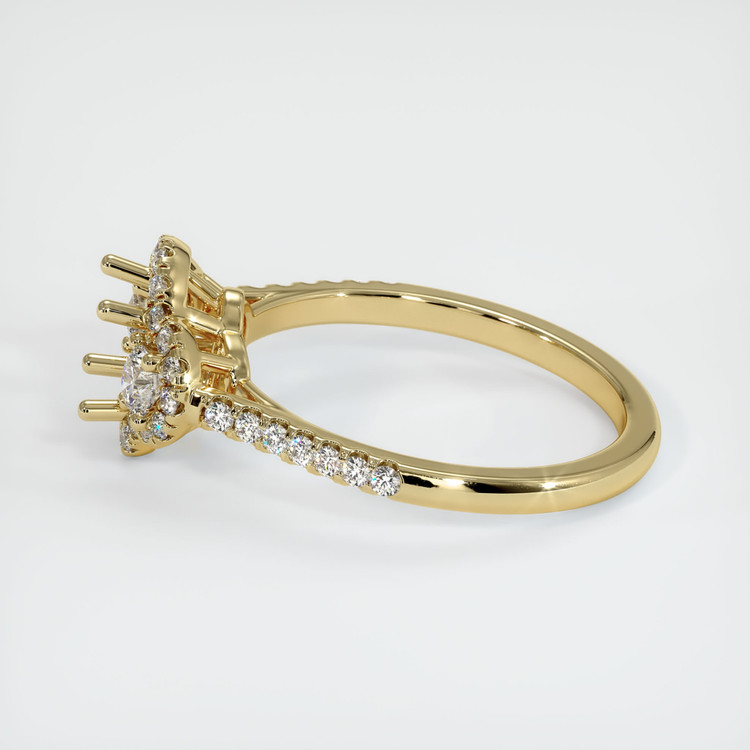 14K Yellow Gold Pave Ring Setting